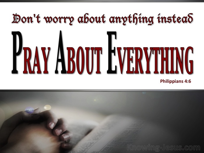 Philippians 4:6 Do Not Worry About Anything (gray)