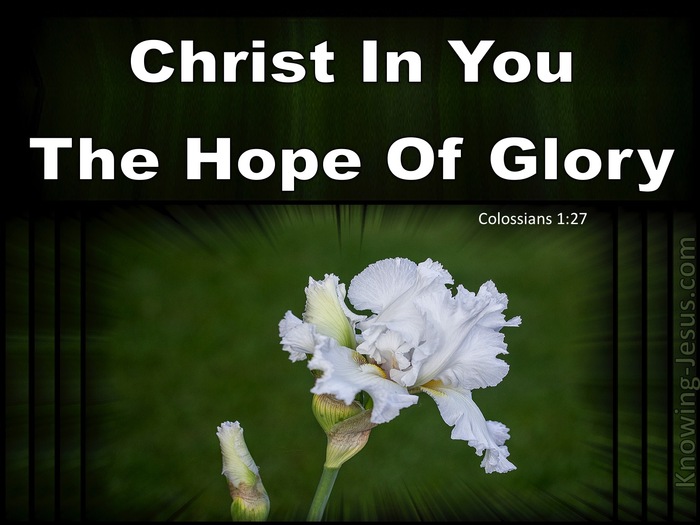 Colossians 1:27 Christ In You The Hope Of Glory (white)