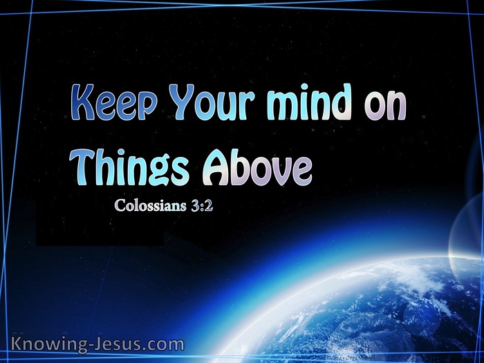 Colossians 3:2 Things Above (navy)