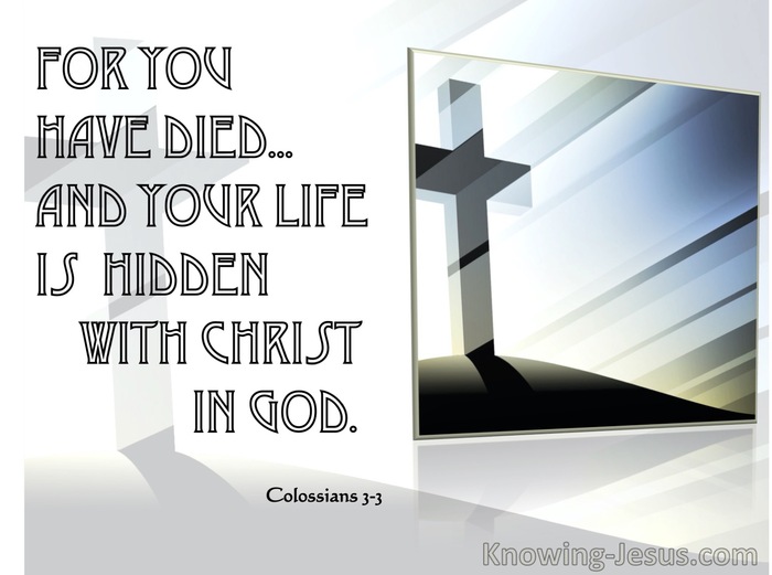 Colossians 3:3 Hid with Christ in God (silver)