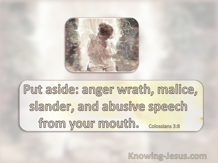 Colossians 3:8 Put Aside Anger, Wrath, Malice, Slander And Abusive Speech (pink)