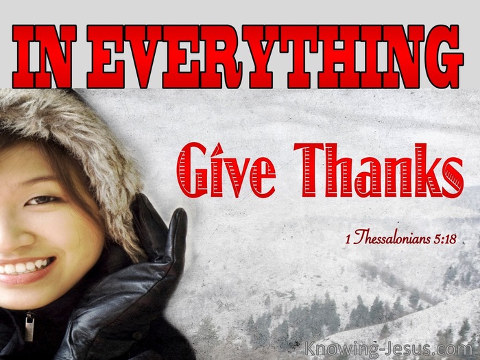 1 Thessalonians 5:18 In Everything Give Thanks (red)