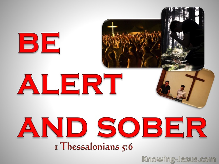 1 Thessalonians 5:6  Let Us Not Sleep As Others (red)