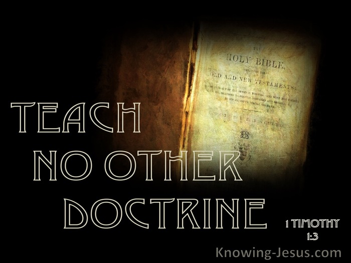1 Timothy 1:3 Teach No Other Doctrine (black)