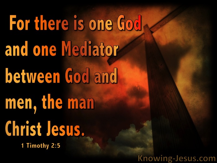 1 Timothy 2:5 One Mediator Between God And Man (brown)