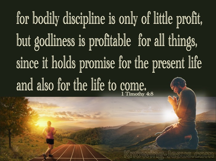 1 Timothy 4:8 Godliness Is Profitable (cream)