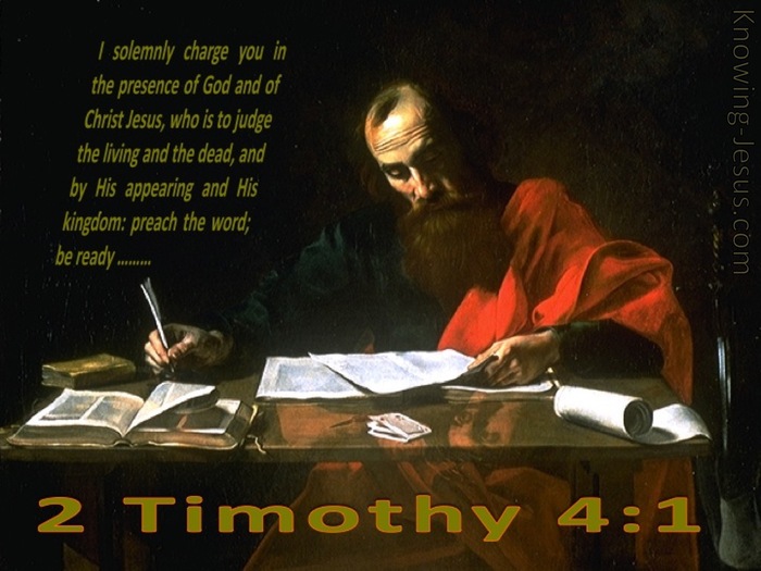 2 Timothy 4:1 Preach the Word (brown)