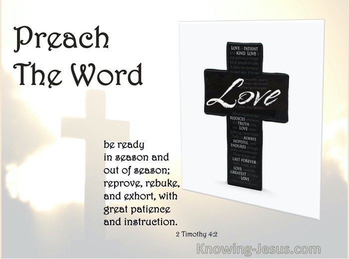 2 Timothy 4:2 Preach The Word (white)