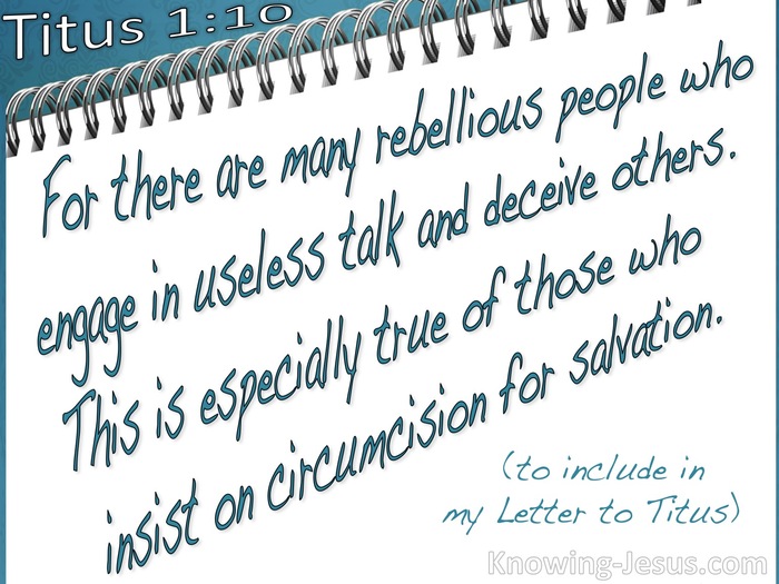 Titus 1:10 There Are Many Rebellious People (white)