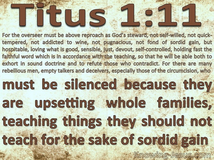 Titus 1:11 It Is Nescessary To Silence Them (aqua)