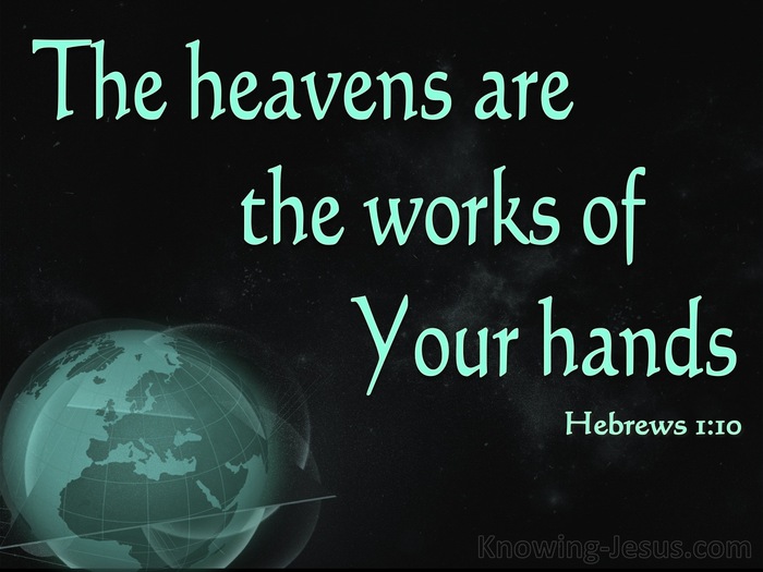 Hebrews 1:10 The Lord Laid The Foundation Of The Earth (aqua)