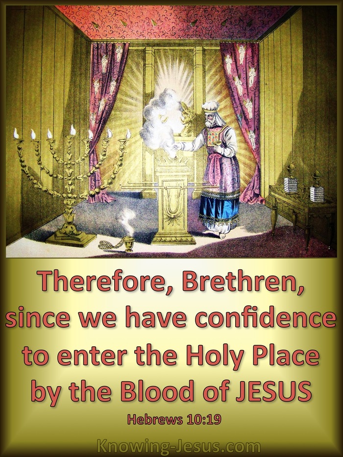 Hebrews 10:19 Confidence To Enter The Holy Place (green)