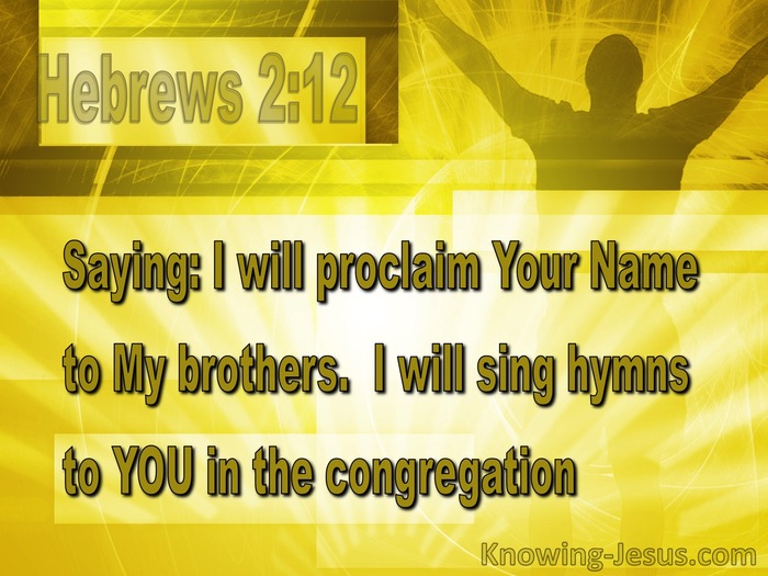 Hebrews 2:12 Sing And Proclaim Your Name (yellow)