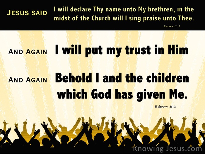 Hebrews 2:13 The Children God Has Given Me (black)