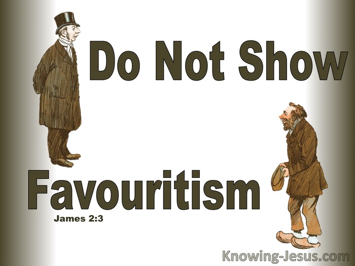 James 2:3 Do Not Shoe Favouritism (white)