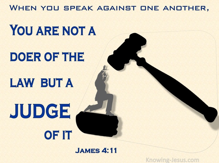 James 4:11 Do Not Speak Against One Another (cream)
