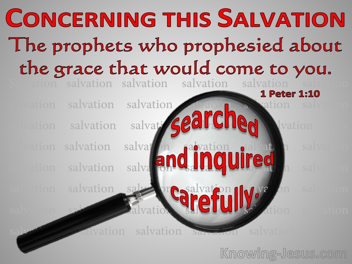 1 Peter 1:10 Concerning This Salvation (red)