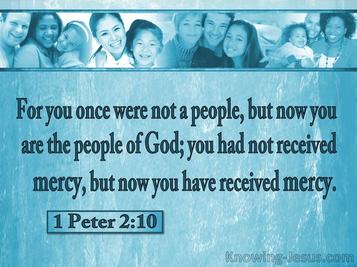 1 Peter 2:10 You Are The People Of God (aqua)