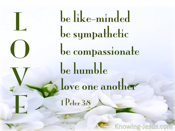 1 Peter 3:8 Be Tender, Humble And Love (green)