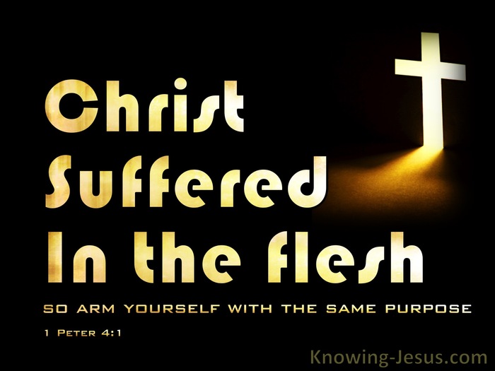 1 Peter 4:1 Christ Suffered In the flesh (yellow)