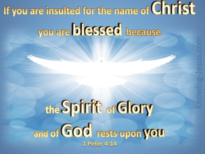 1 Peter 4:14 Spirit of Glory (yellow)