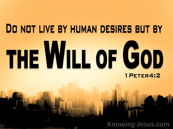 1 Peter 4:2 Live By The Will Of God (black)