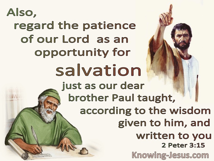2 Peter 3:15 Brother Paul Taught According To Wisdom Given To Him (beige)
