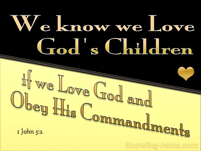 1 John 5:2 We Know We Love God (yellow)