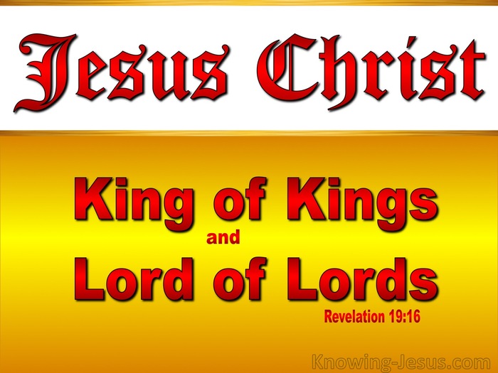 Revelation 19:16 King Of Kings And Lord Of Lords (red)