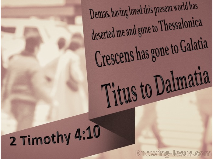 2 Timothy 4:10 Demas Has Deserted Me (black)
