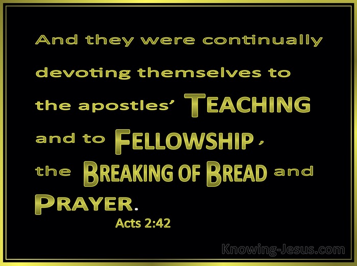 Acts 2:42 They Devoted Themselves To The Apostles Teaching (green)