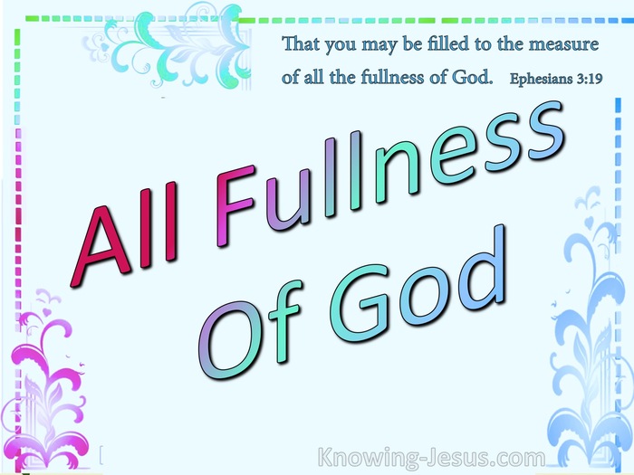 Ephesians 3:19 All The Fullness Of God (devotional)11-21 (aqua)