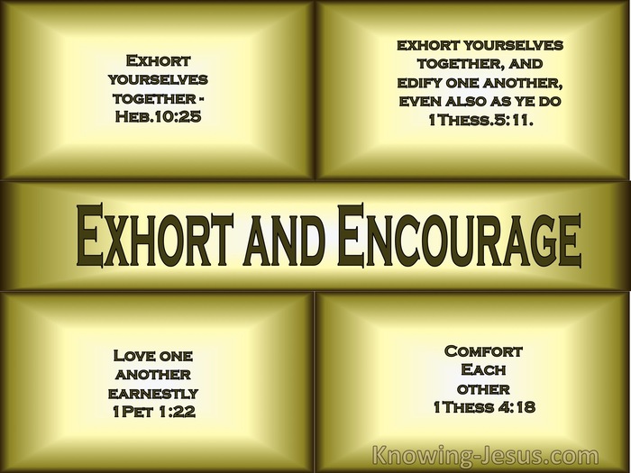  1 Thessalonians 5:11 Exhort and Encourage (devotional)10-14 (brown)
