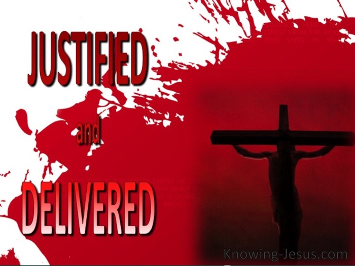 justified by the blood of jesus bible verse