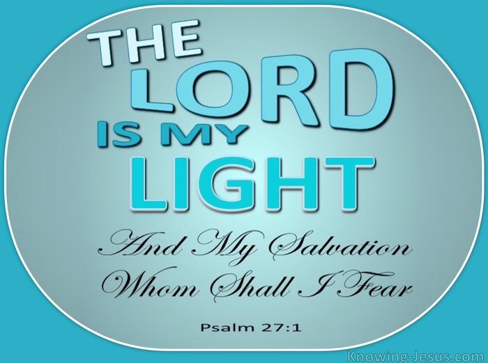 Psalm 27:1 The Lord My Light (aqua)