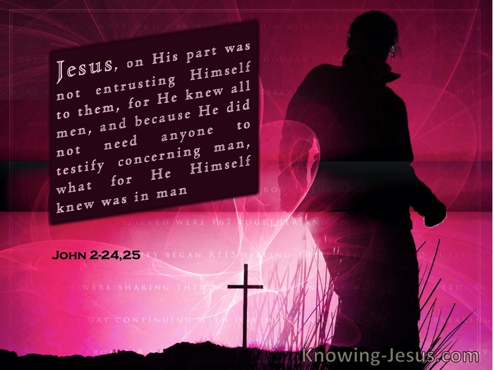 John 2:24 25 Jesus Did Not Commit Himself (maroon)