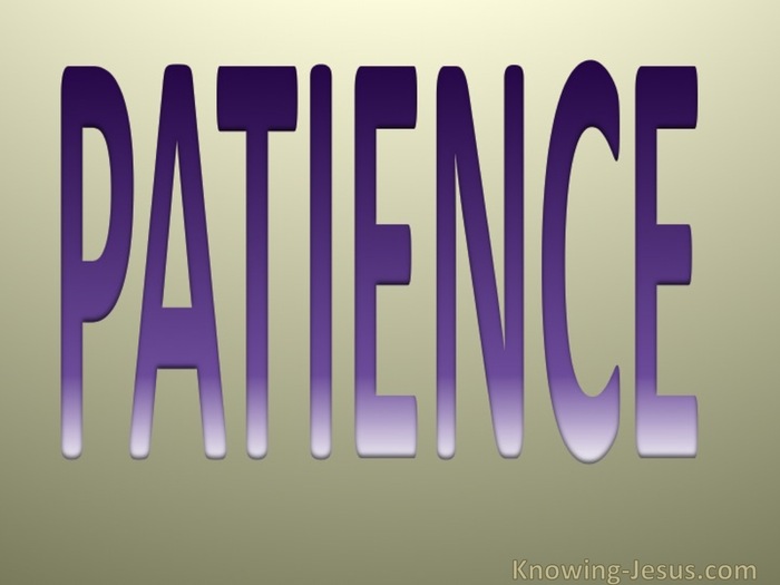 Galatians 5:22 Fruit of the Spirit is Patience