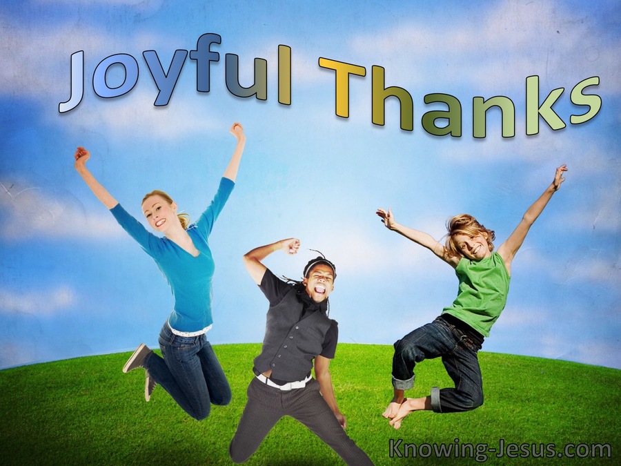 Joyful Thanks (devotional) (blue) - Psalm 98:4
