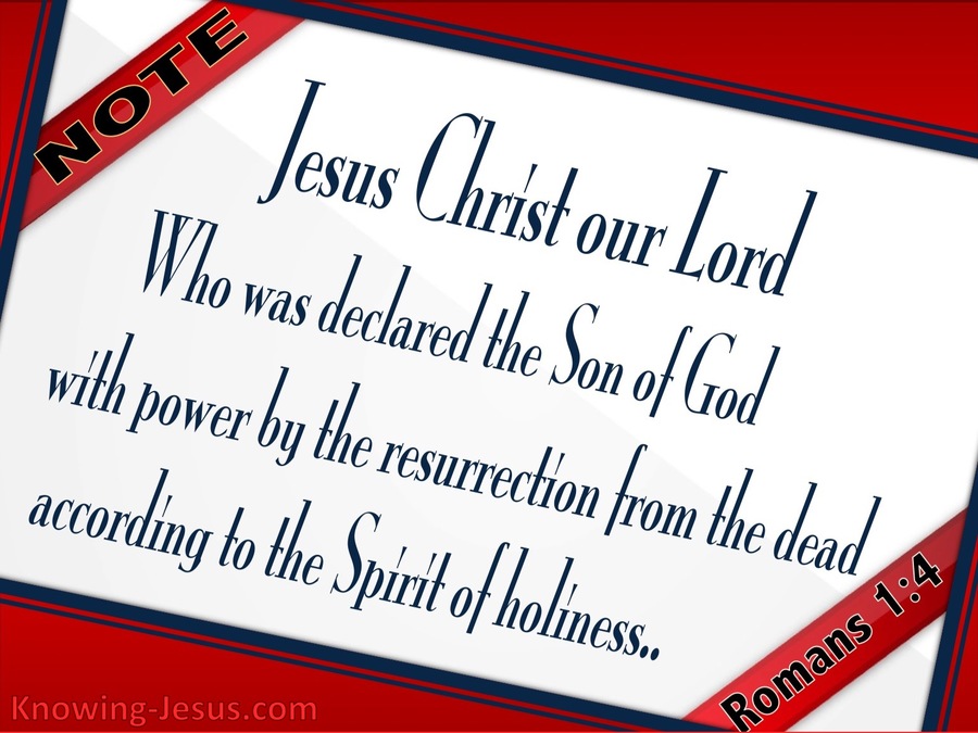 Romans 1:4 Resurrected Son Of God (red)