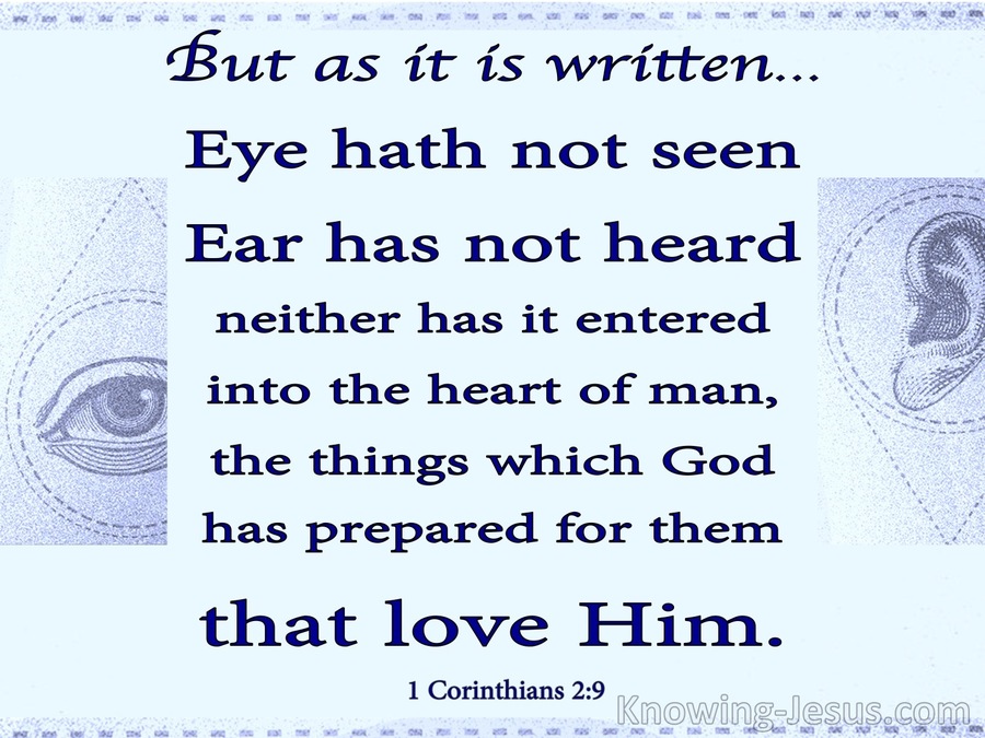 1 Corinthians 29 Eye Has Not Seen Ear Has Not Heard Blue