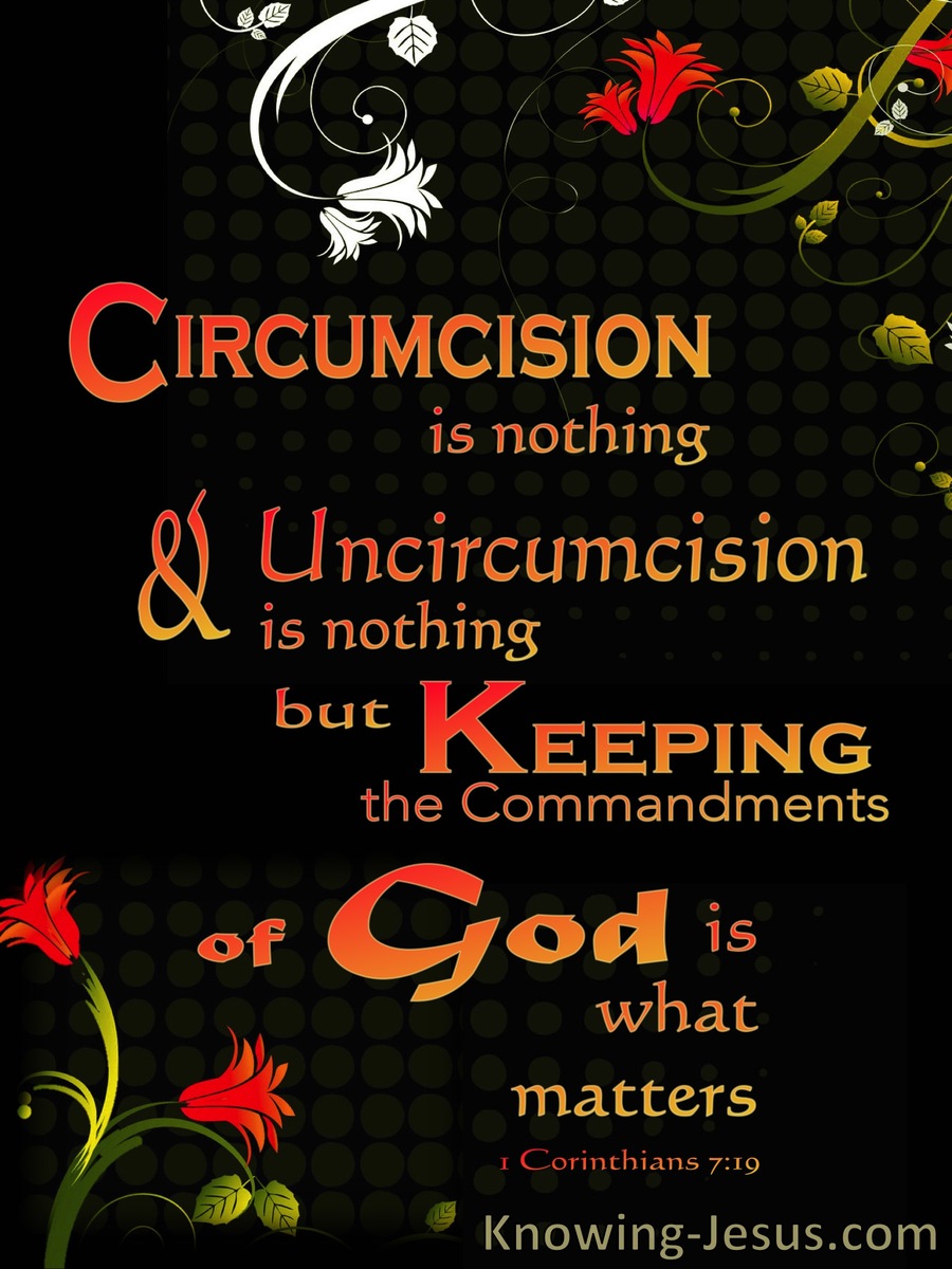 1 Corinthians 719 Circumcision Uncircumcision Are Nothing