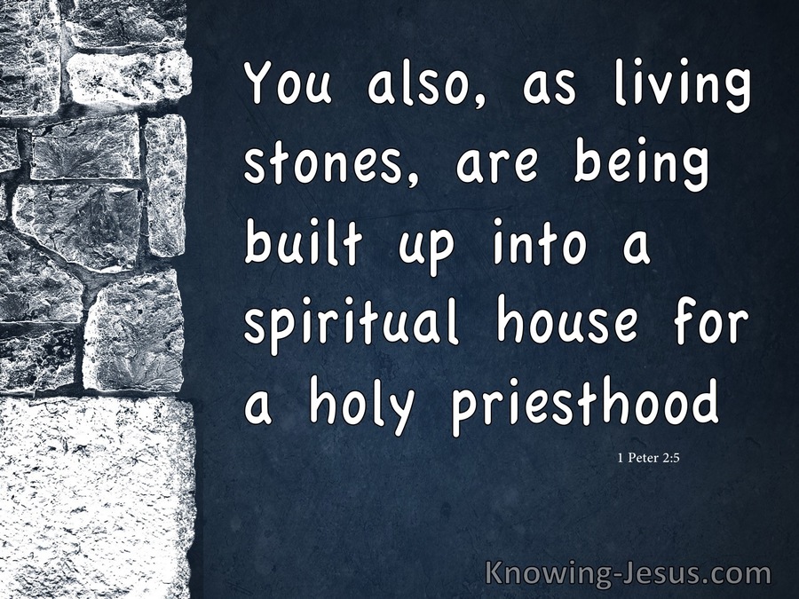 Household and Residence (devotional)  (gray) : 1 Peter 2:5