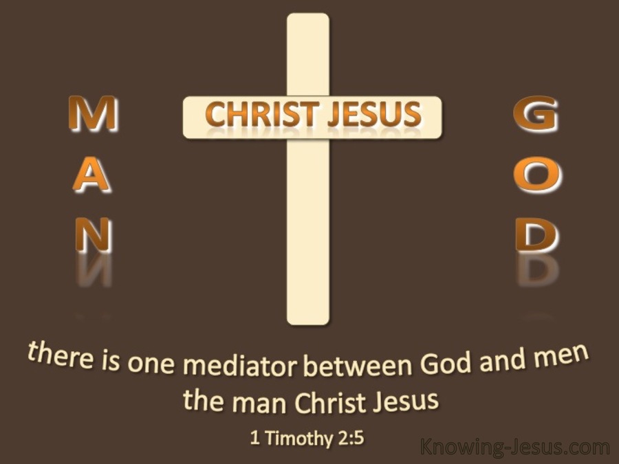 1 Timothy 2:5 One Mediator Between God And Men (beige)